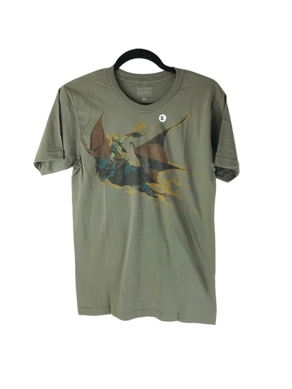 WeLoveFine Dota 2 Mens T Shirt Flying Batrider Attack Crew Short Sleeve Green S